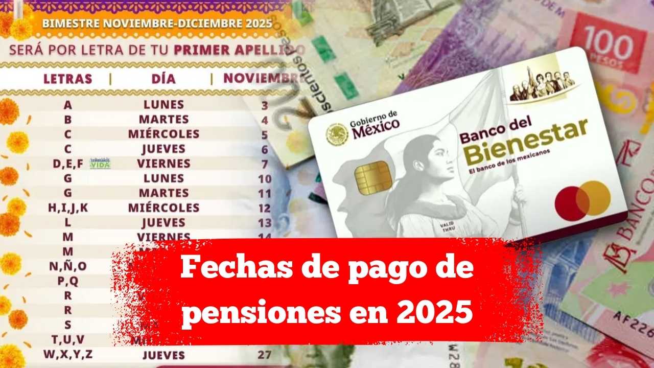 Fechas de pago de pensiones en 2025: adultos mayores, mujeres y personas con discapacidad